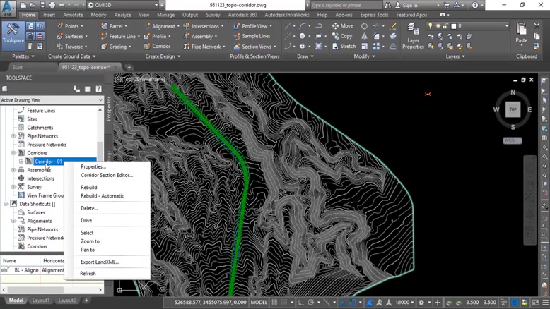 civil 3d project order